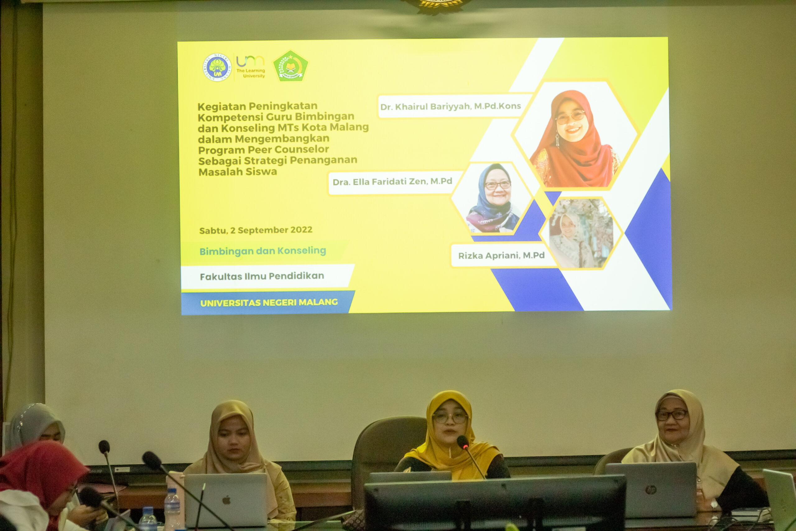 Upayakan SDGs Dosen BK Universitas Negeri Malang Membantu Guru BK MTs Kota Malang Membentuk Teman Cermad (Teman Cerita Madrasah)